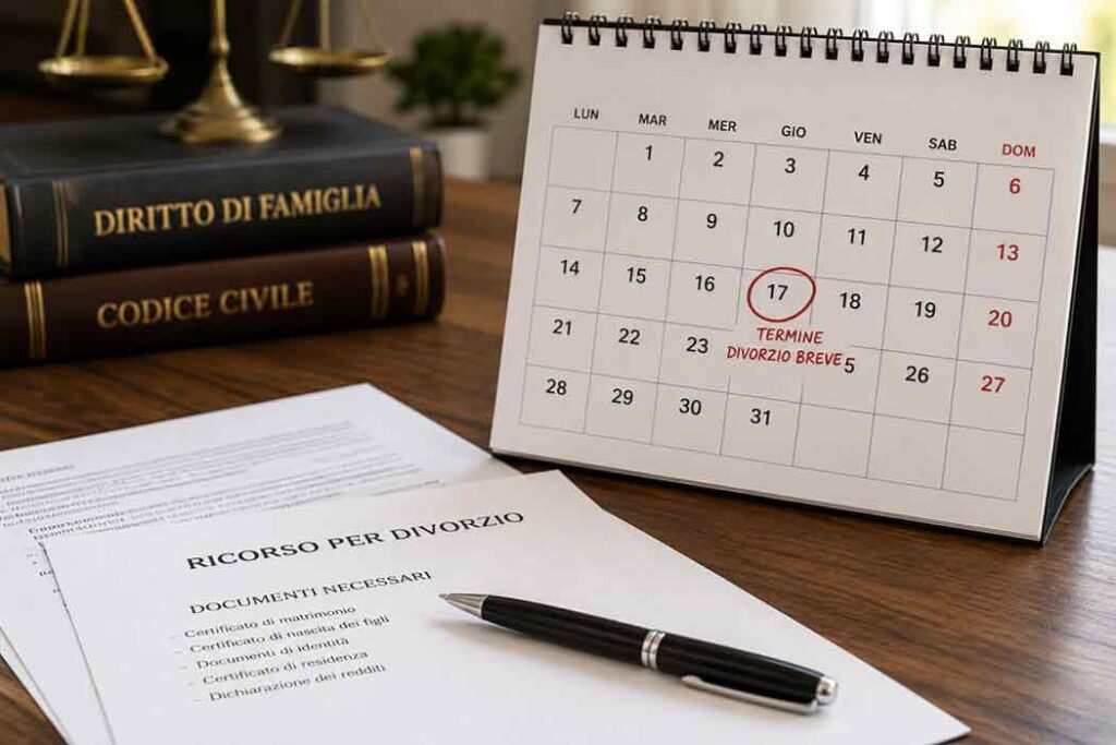 Calendario utilizzato per calcolare i termini del divorzio breve.